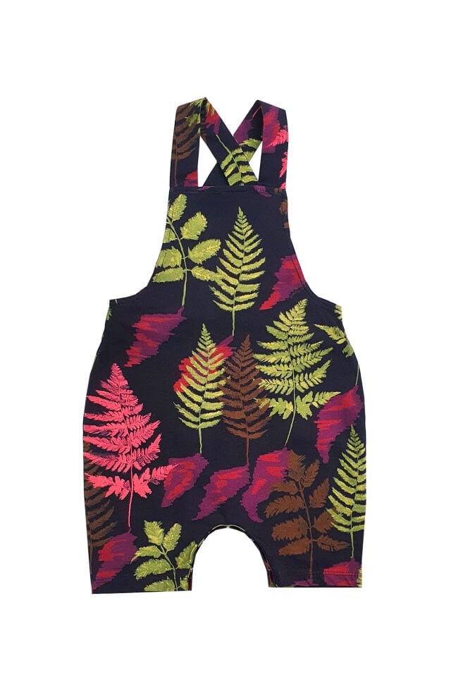 SİYAH YAPRAK DESENLİ BEBEK SALOPET