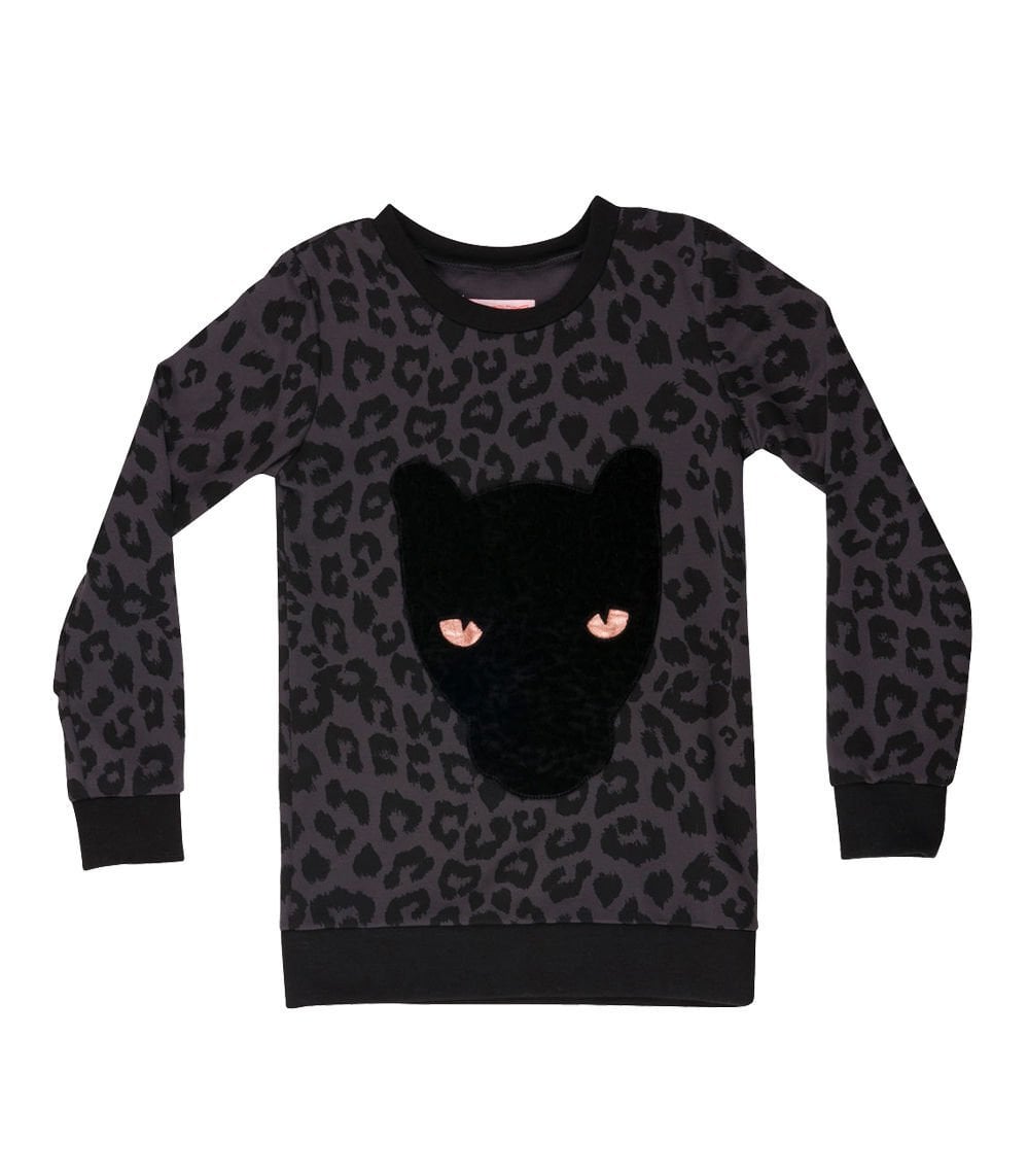 VAHŞİ LEOPAR DESENLİ SWEATSHİRT