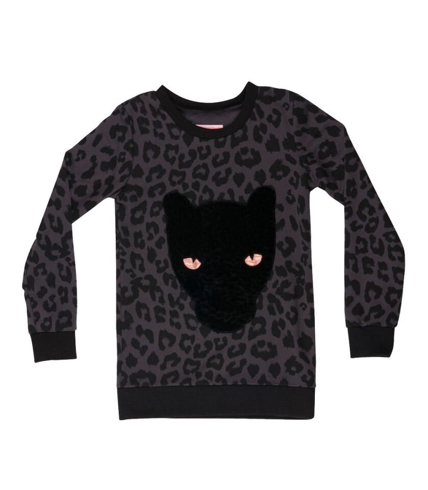 VAHŞİ LEOPAR DESENLİ SWEATSHİRT