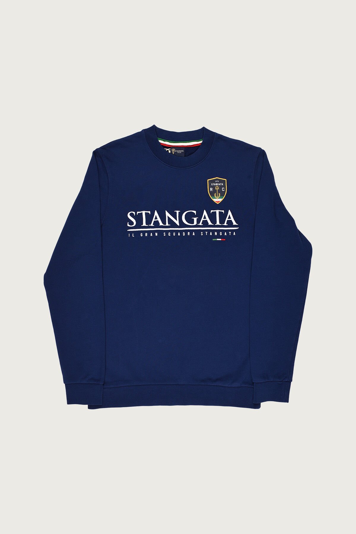Saks Mavi Renkte ''Stangata'' Nakış Detaylı Erkek Sweatshirt