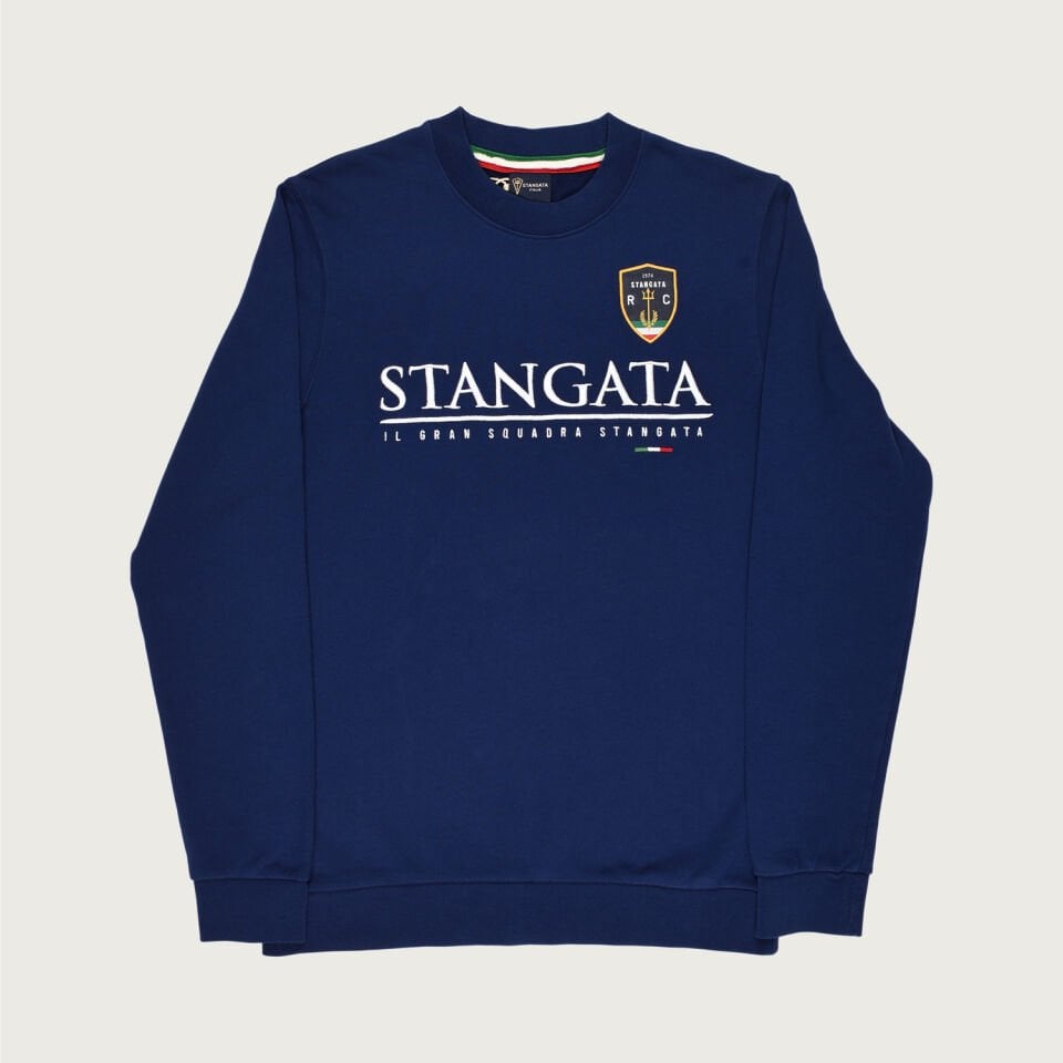 Saks Mavi Renkte ''Stangata'' Nakış Detaylı Erkek Sweatshirt