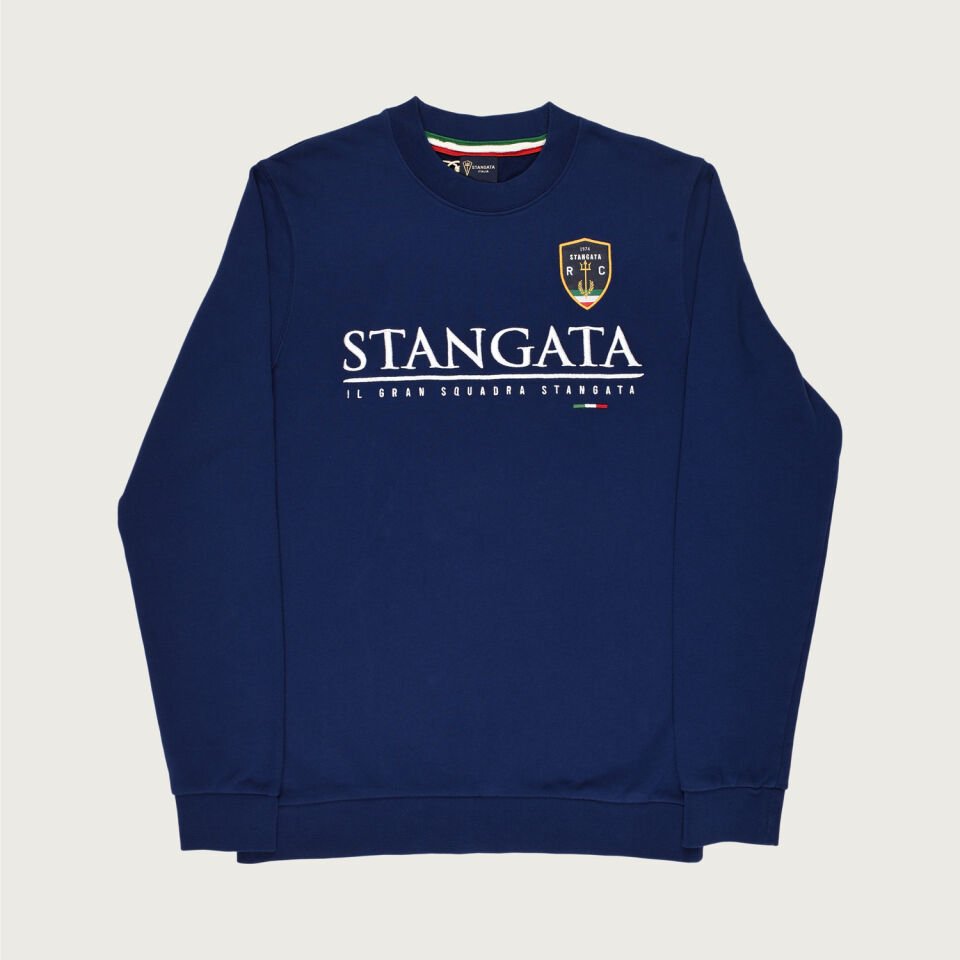 Saks Mavi Renkte ''Stangata'' Nakış Detaylı Erkek Sweatshirt