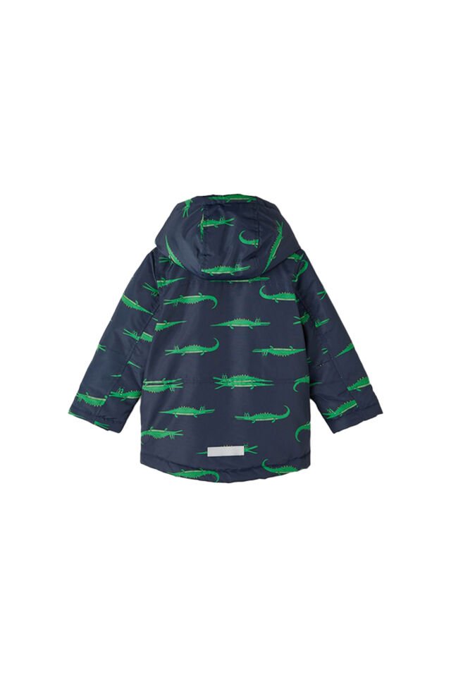 LACİVERT RENKTE TİMSAH BASKILI ERKEK ÇOCUK MONT