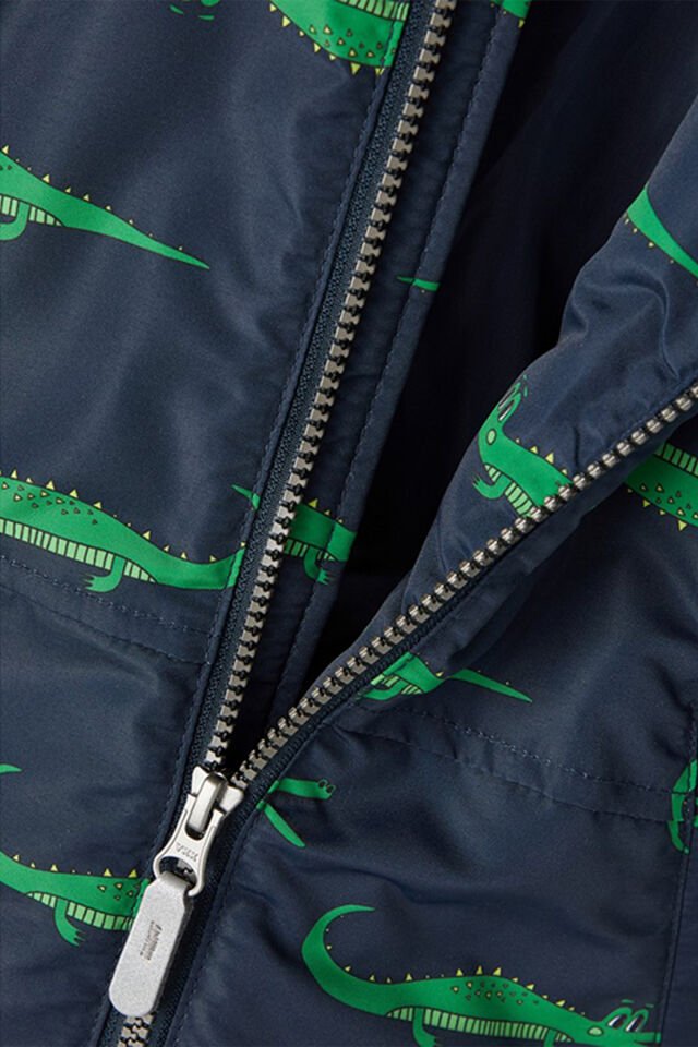 LACİVERT RENKTE TİMSAH BASKILI ERKEK ÇOCUK MONT