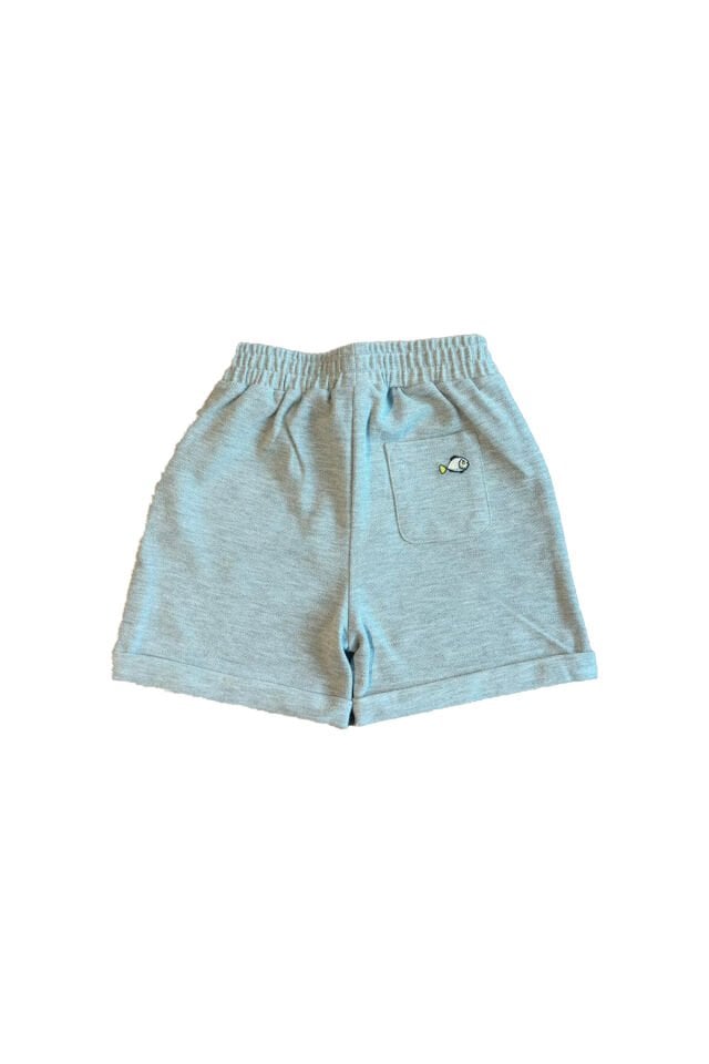 Gri Renk Pike Kumaş Cepli Erkek Bebek Şortu