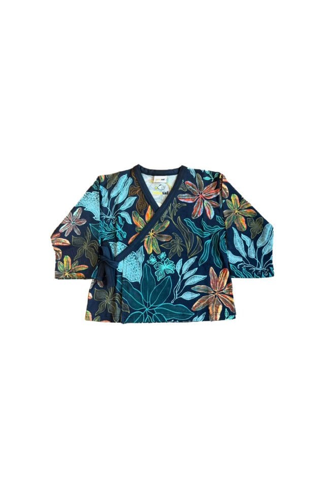 Desenli Bebek Kimono & Şort Takımı