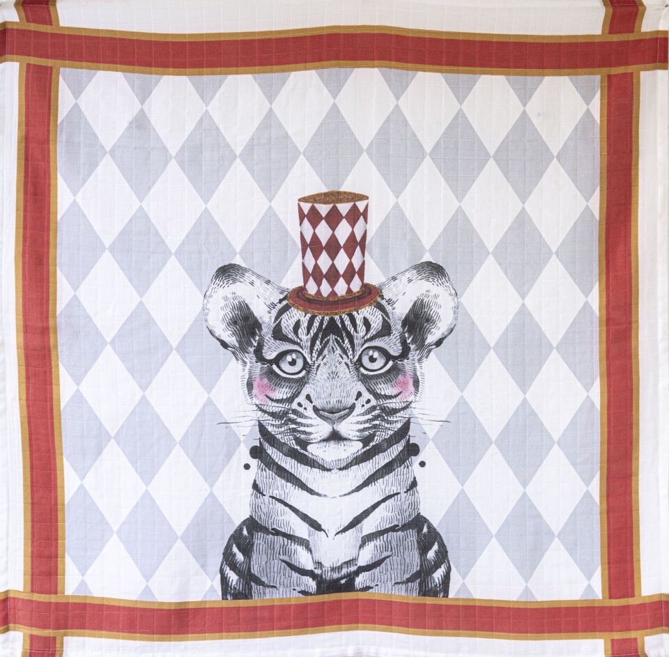 FASHION TIGER MÜSLİN ÖRTÜ