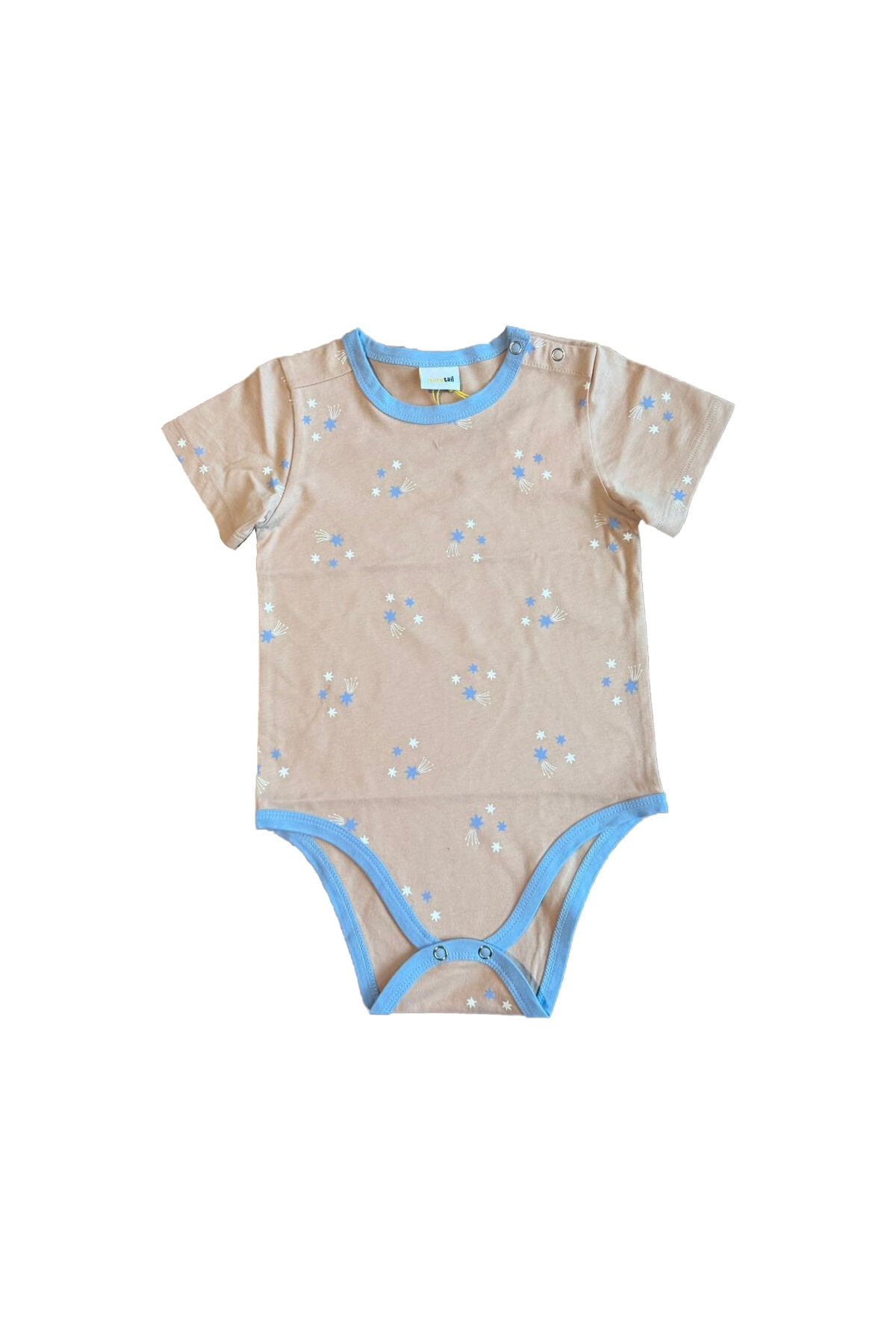 Yıldız Baskılı Pembe Bebek Tulum