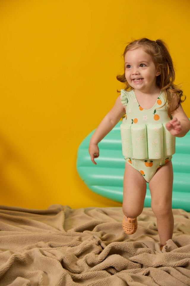 PORTAKAL ÇİÇEĞİ TEMALI YÜZME ÖĞRETİCİ MAYO