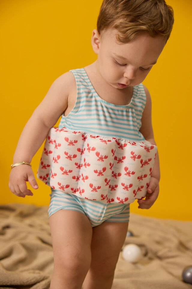 YENGEÇ DESENLİ YÜZME ÖĞRETİCİ MAYO