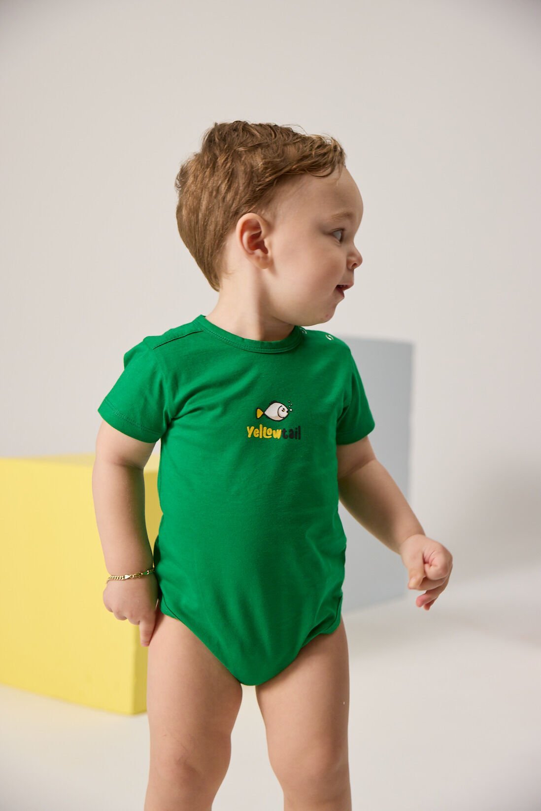 Yeşil Unisex Bebek Body