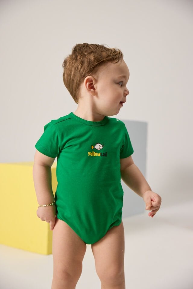 Yeşil Unisex Bebek Body