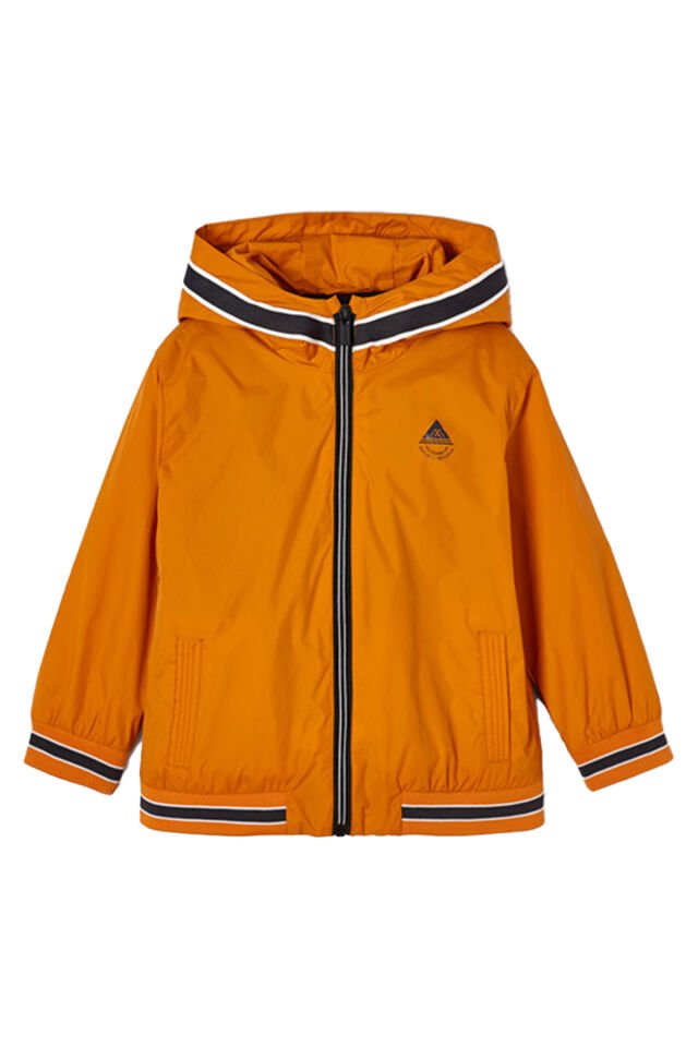 TURUNCU KAPÜŞONLU ERKEK ÇOCUK RÜZGARLIK