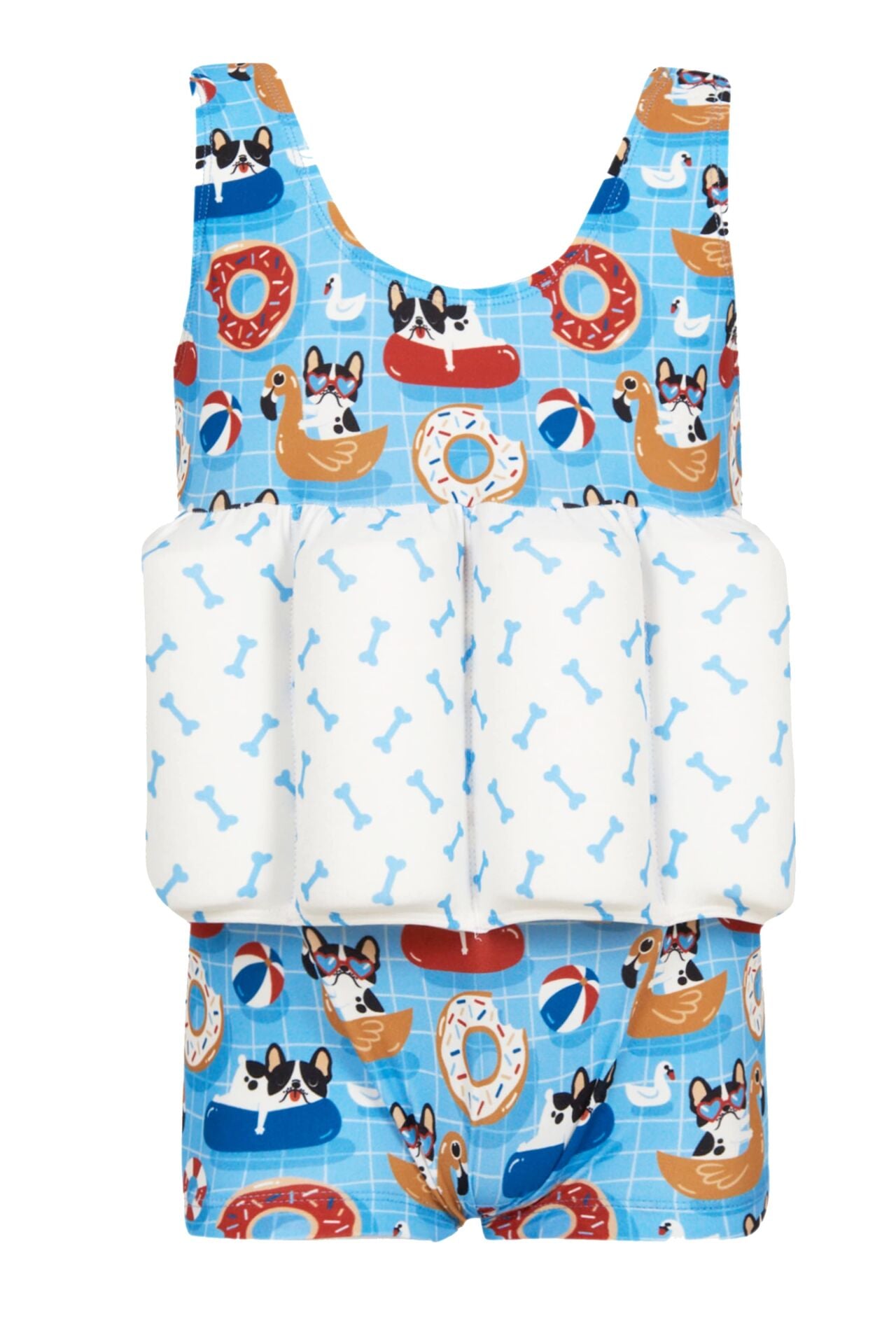 FRENCH BULLDOG DESENLİ YÜZME ÖĞRETİCİ MAYO