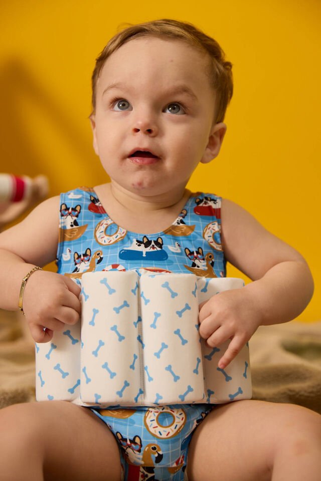 FRENCH BULLDOG DESENLİ YÜZME ÖĞRETİCİ MAYO