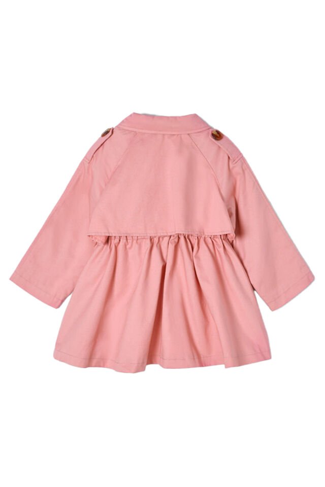 PEMBE KIZ ÇOCUK TRENCH COAT