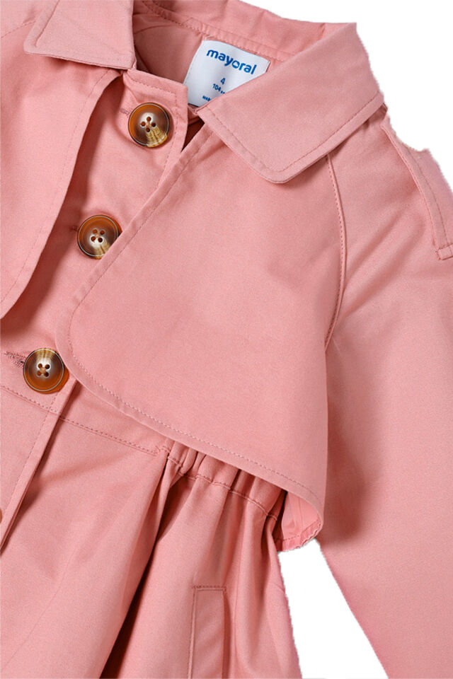 PEMBE KIZ ÇOCUK TRENCH COAT