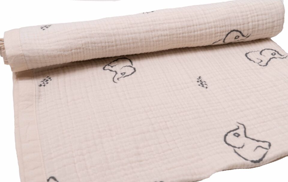 KREM RENGİ MÜSLİN BATTANİYE