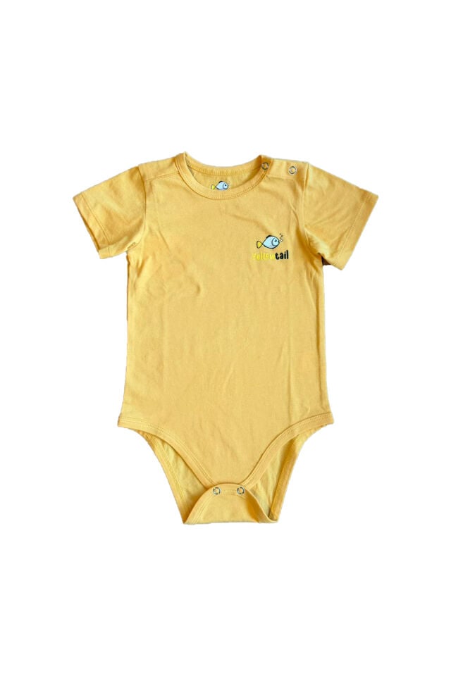 Turuncu Unisex Bebek Body