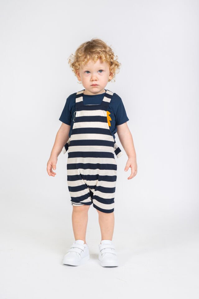 ÇİZGİLİ UNISEX BEBEK SALOPET