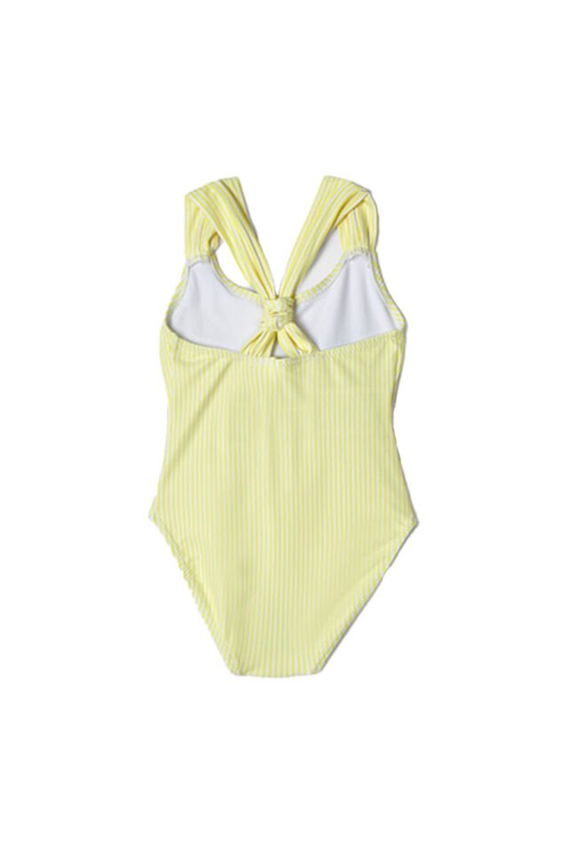 LİMON SARISI ANANAS İŞLEMELİ KIZ ÇOCUK MAYO