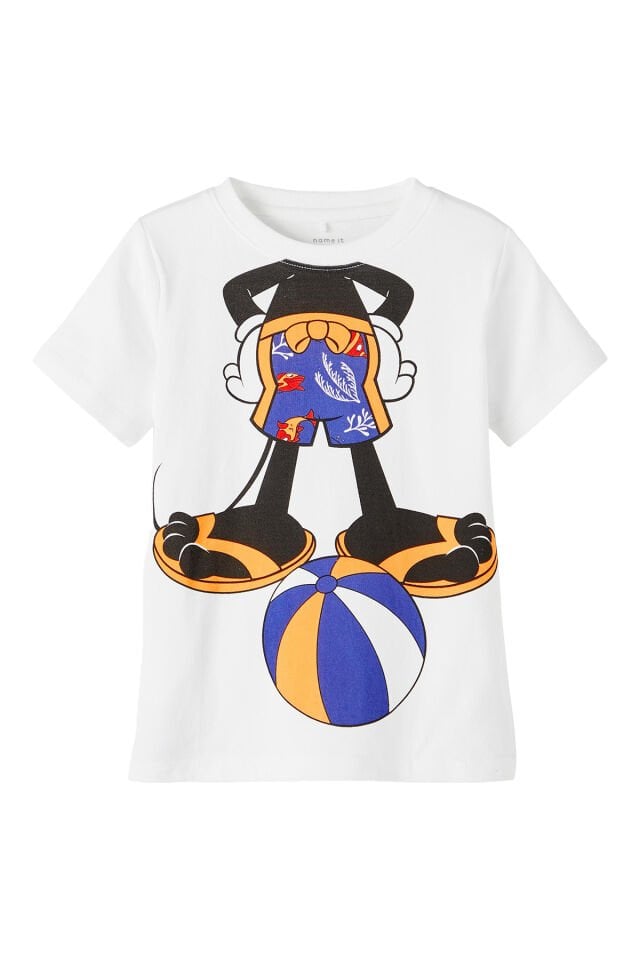 MICKEY BASKILI BEYAZ ERKEK ÇOCUK T-SHIRT