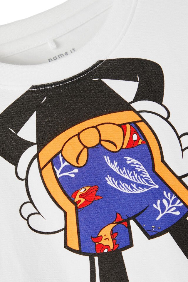 MICKEY BASKILI BEYAZ ERKEK ÇOCUK T-SHIRT