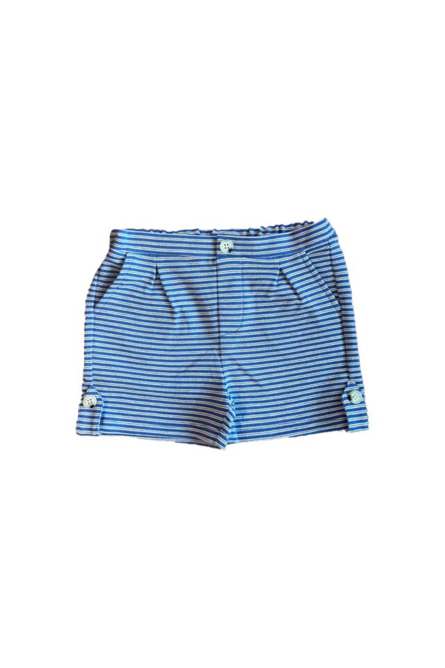 Mavi Çizgili Erkek Bebek Şortu