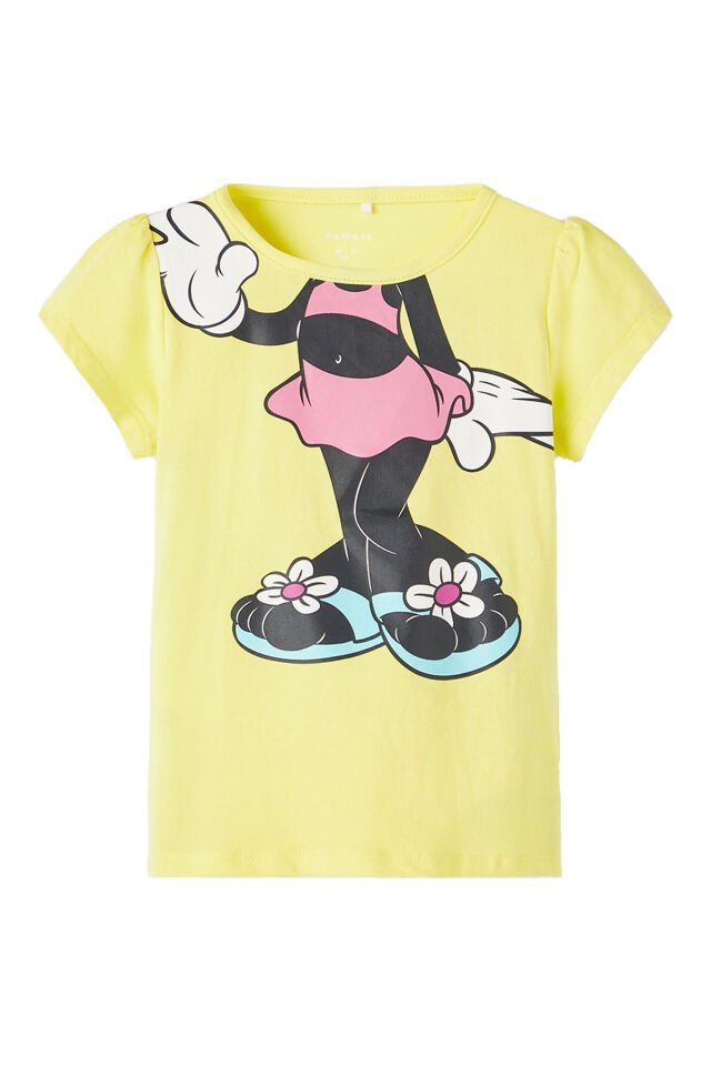 MINNIE BASKILI SARI KIZ ÇOCUK T-SHIRT