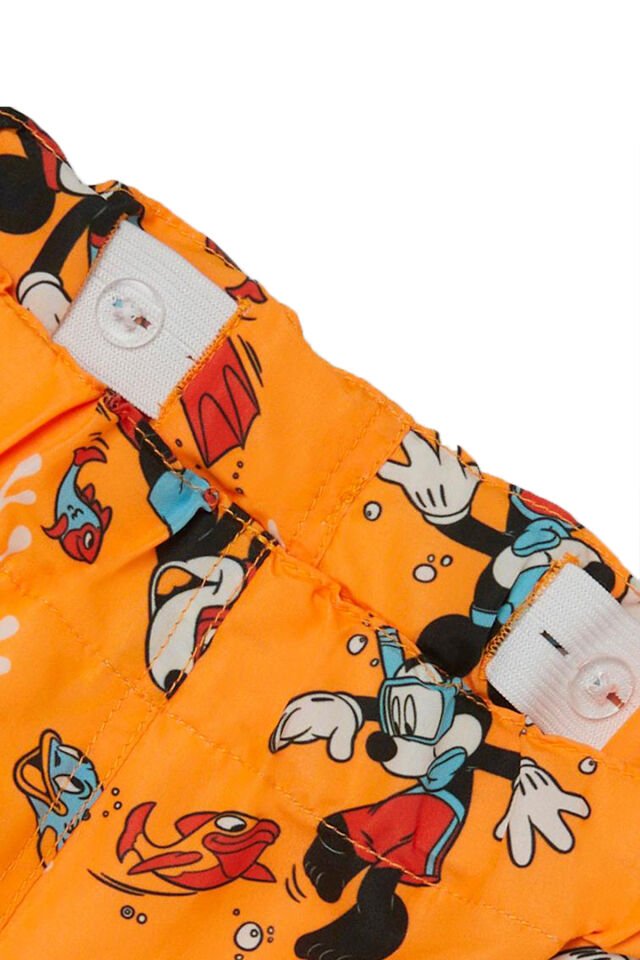MICKEY BASKILI TURUNCU ERKEK ÇOCUK DENİZ ŞORTU
