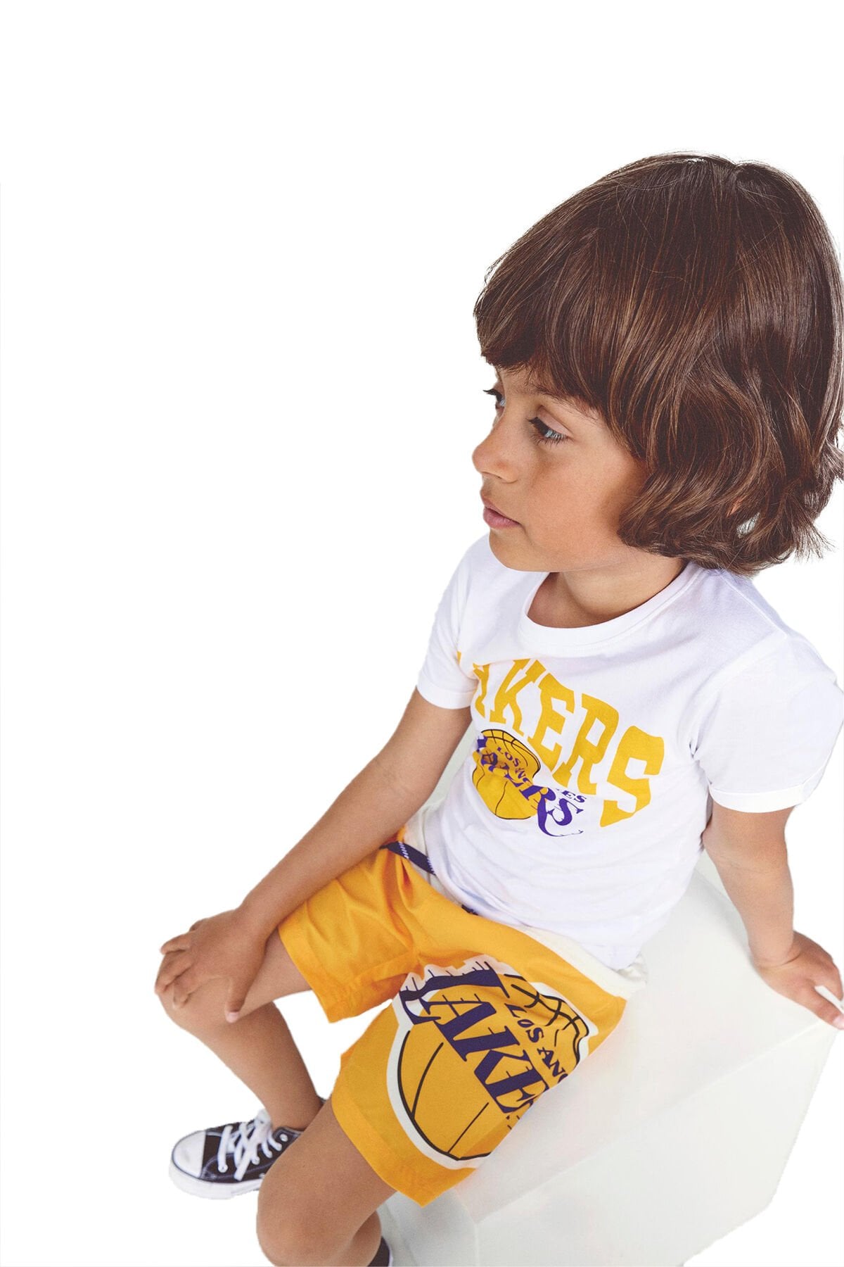 LAKERS BASKILI ERKEK ÇOCUK DENİZ ŞORTU