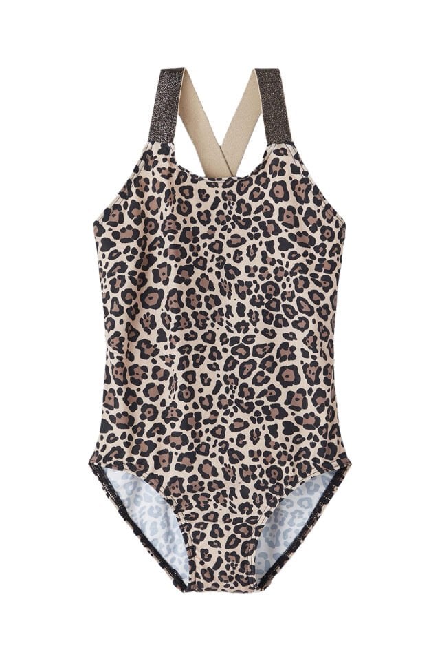 LEOPAR DESENLİ KIZ ÇOCUK MAYO