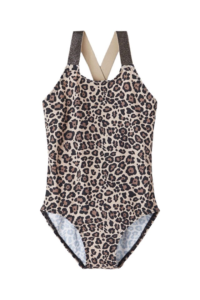 LEOPAR DESENLİ KIZ ÇOCUK MAYO