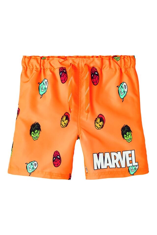 MARVEL BASKILI TURUNCU DENİZ ŞORTU