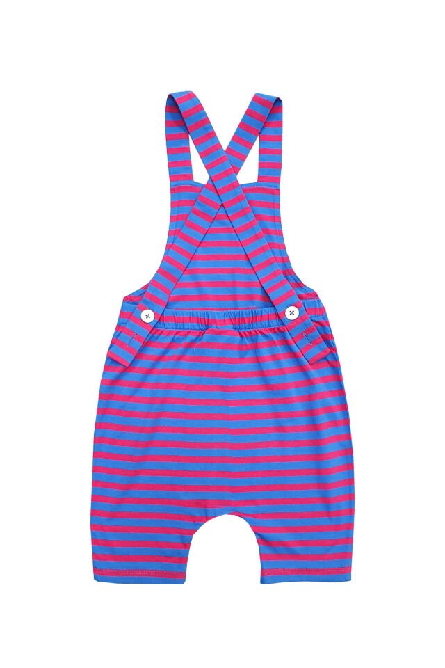 RENKLİ ÇİZGİLİ UNISEX BEBEK SALOPET