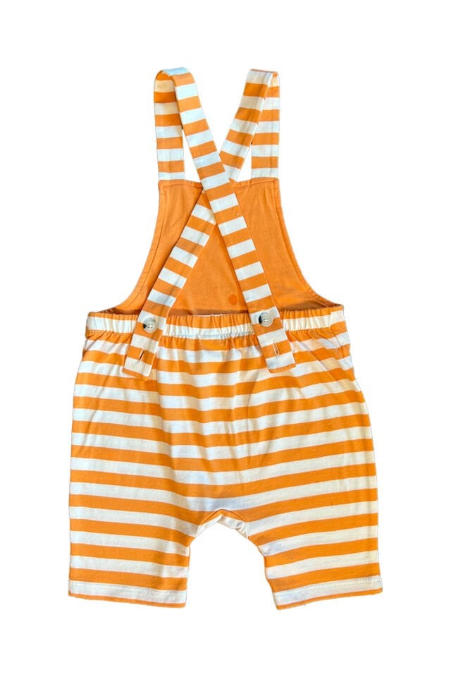 TURUNCU ÇİZGİLİ UNISEX BEBEK SALOPET