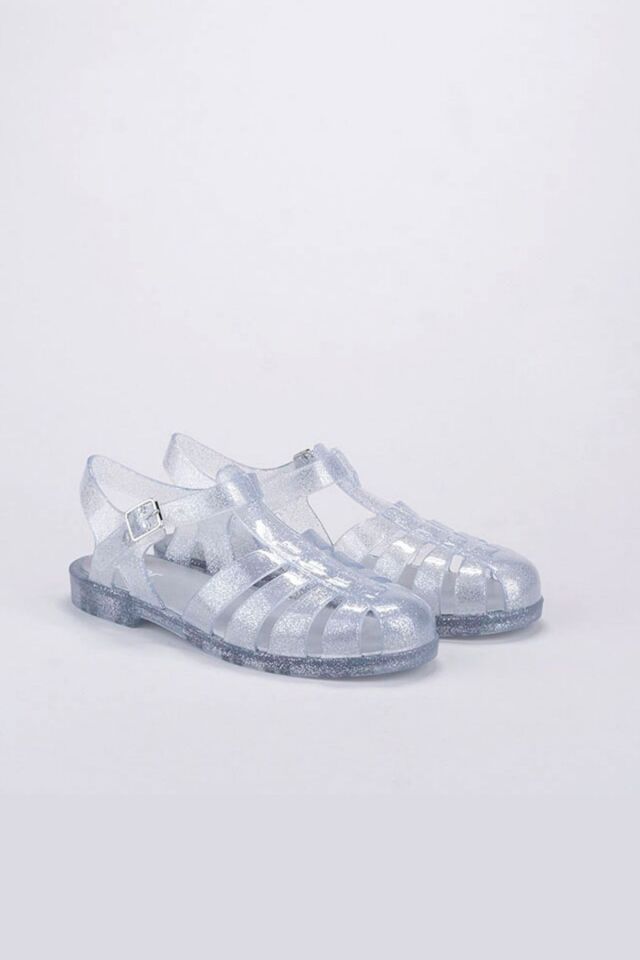 Biarritz Glitter Gümüş Renkte Simli Kadın Sandalet