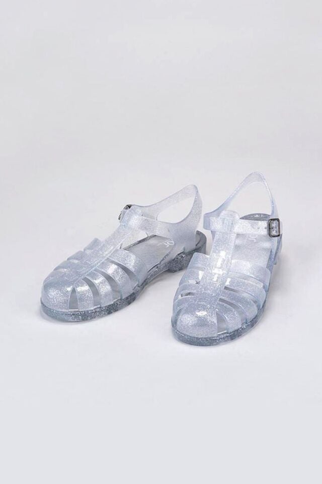 Biarritz Glitter Gümüş Renkte Simli Kadın Sandalet