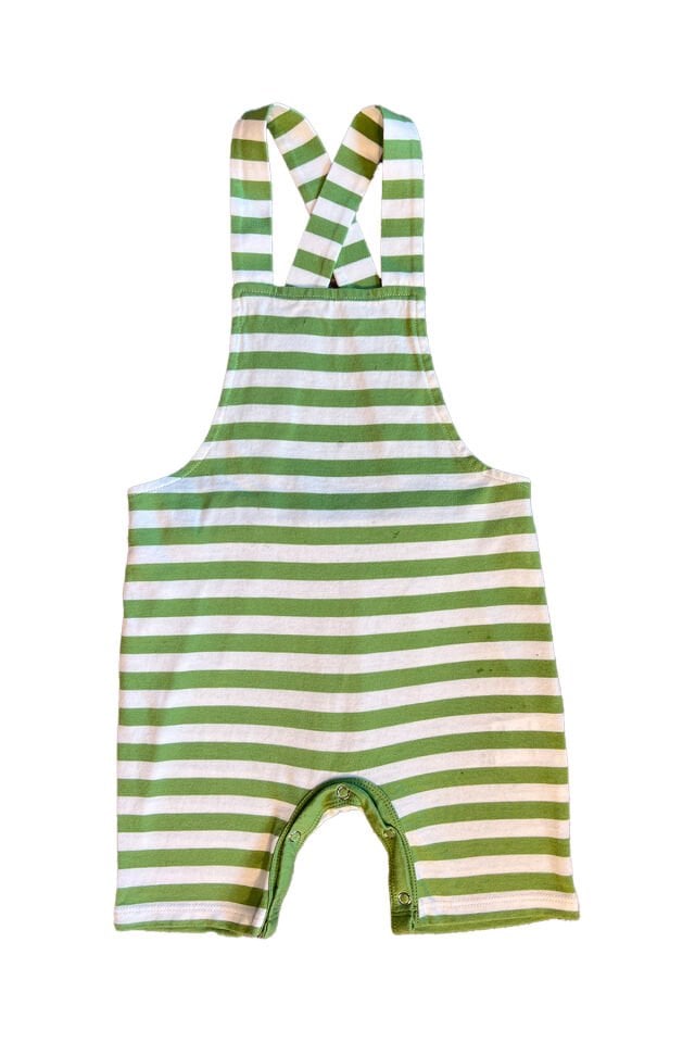 YEŞİL ÇİZGİLİ UNISEX BEBEK SALOPET