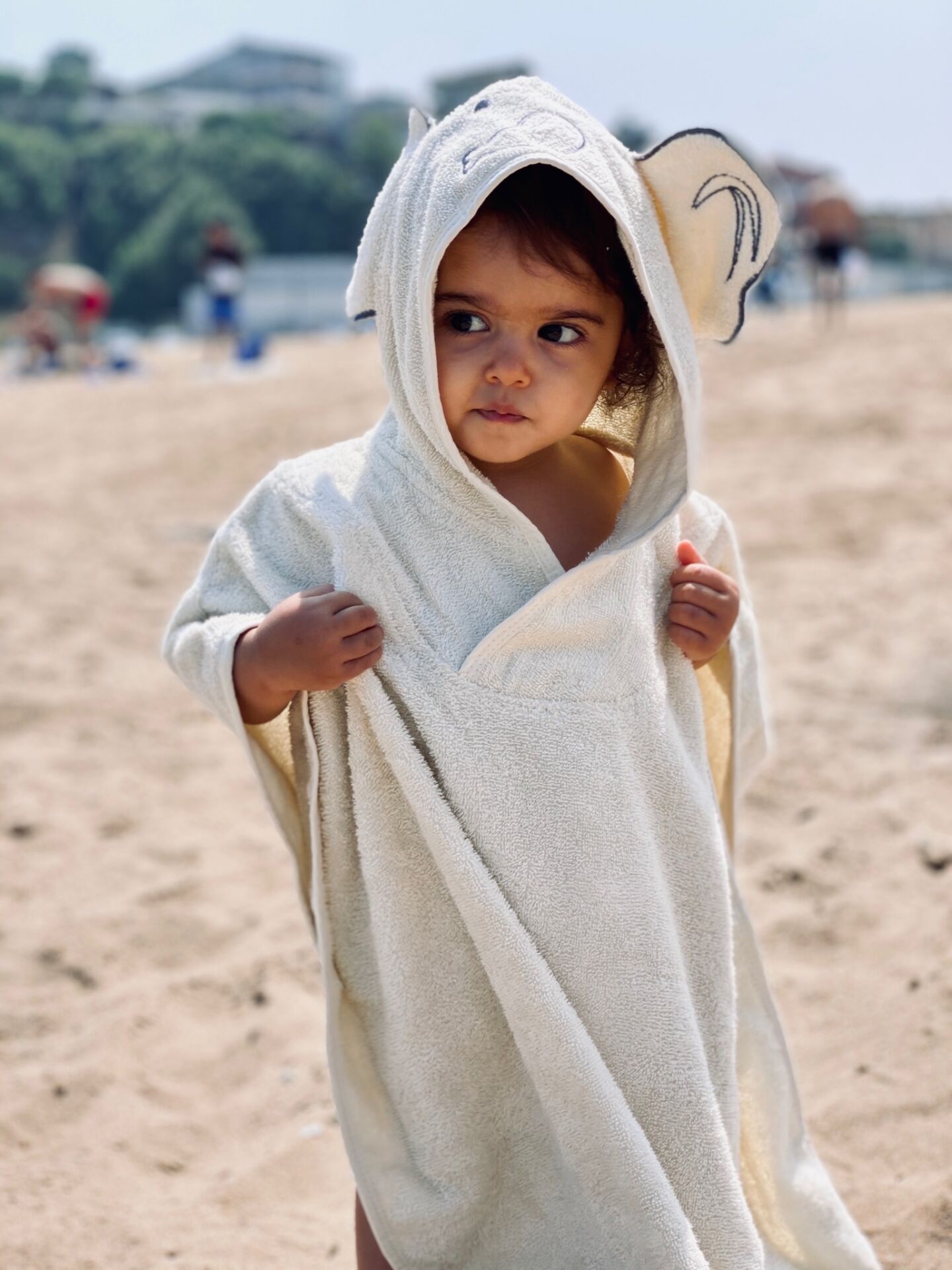 KREM RENGİ PANÇO HAVLU