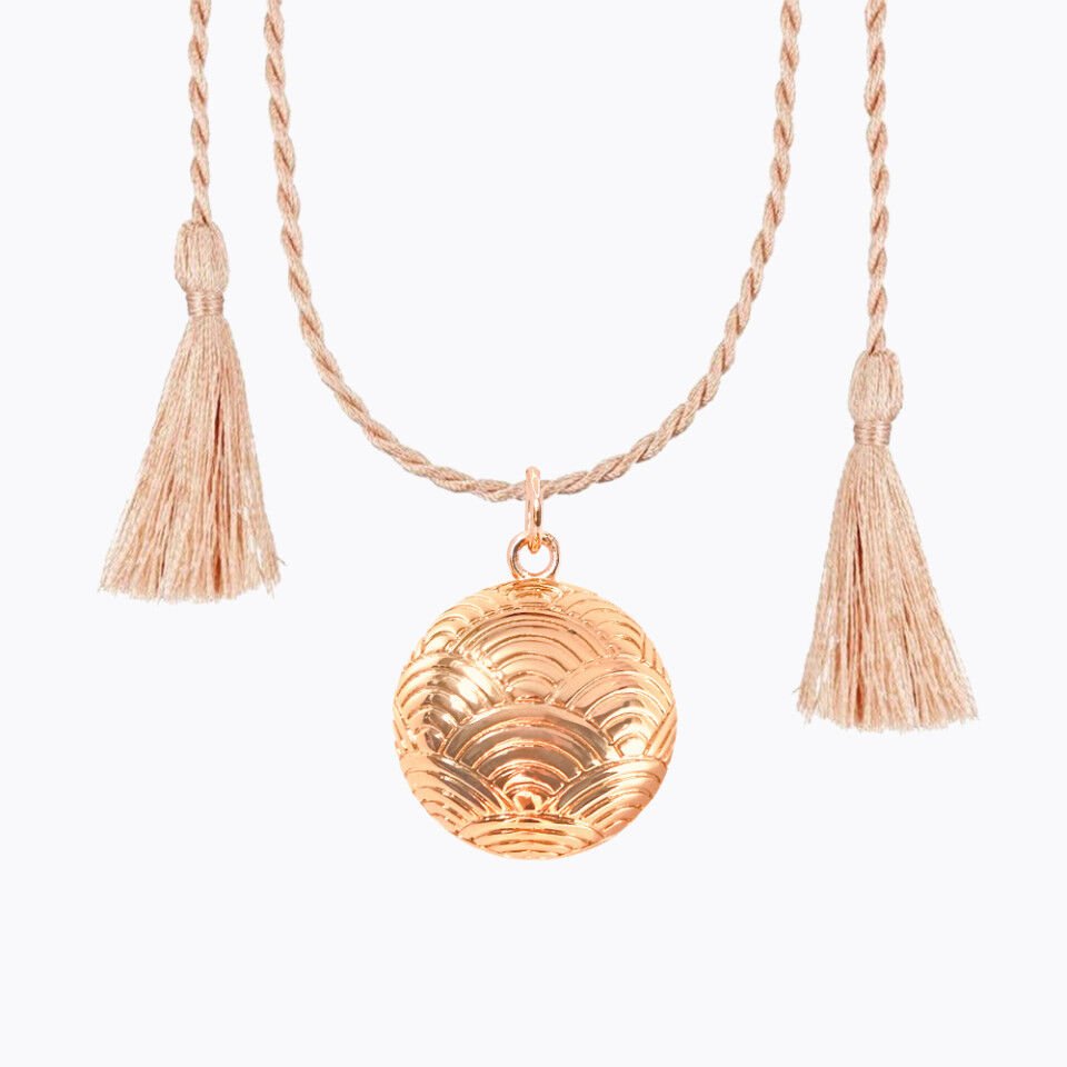 RAINBOW PEMBE ALTIN KAPLAMA HARMONİ HAMİLE KOLYESİ