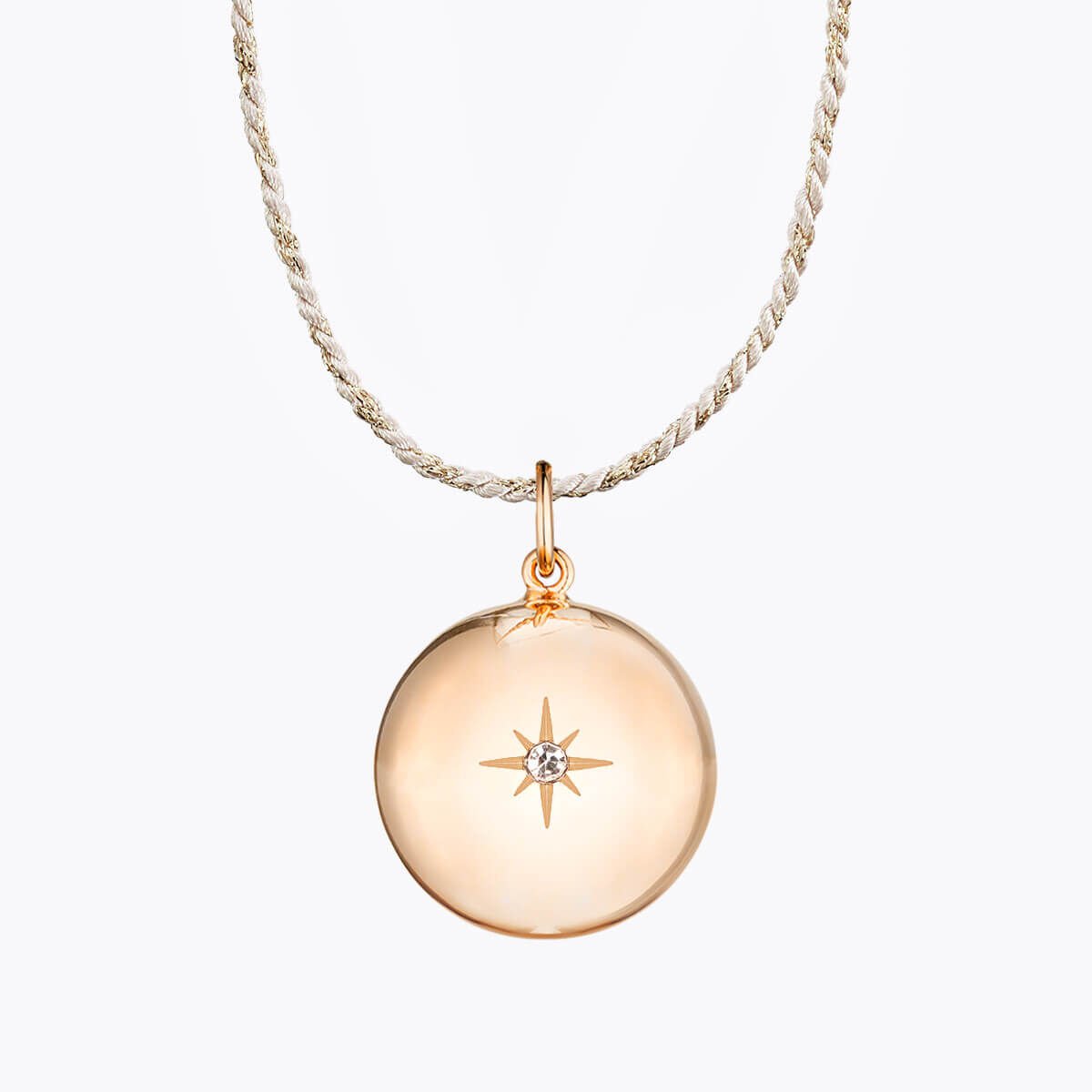 LUCKY STAR PEMBE ALTIN KAPLAMA HARMONİ HAMİLE KOLYESİ