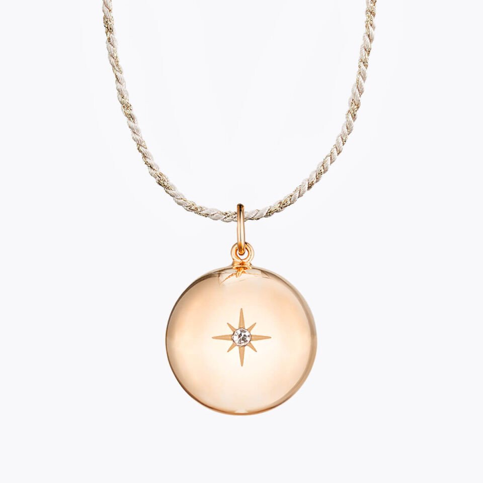 LUCKY STAR PEMBE ALTIN KAPLAMA HARMONİ HAMİLE KOLYESİ