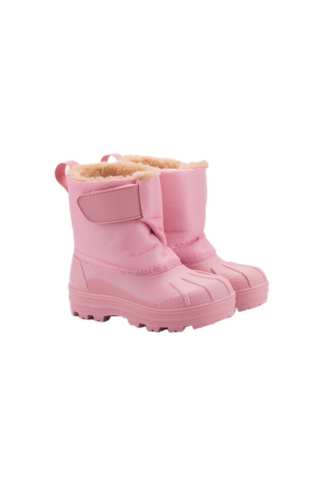 Neu Rosa İçi Kürk Dolgulu Cırtlı Pembe Kar Botu