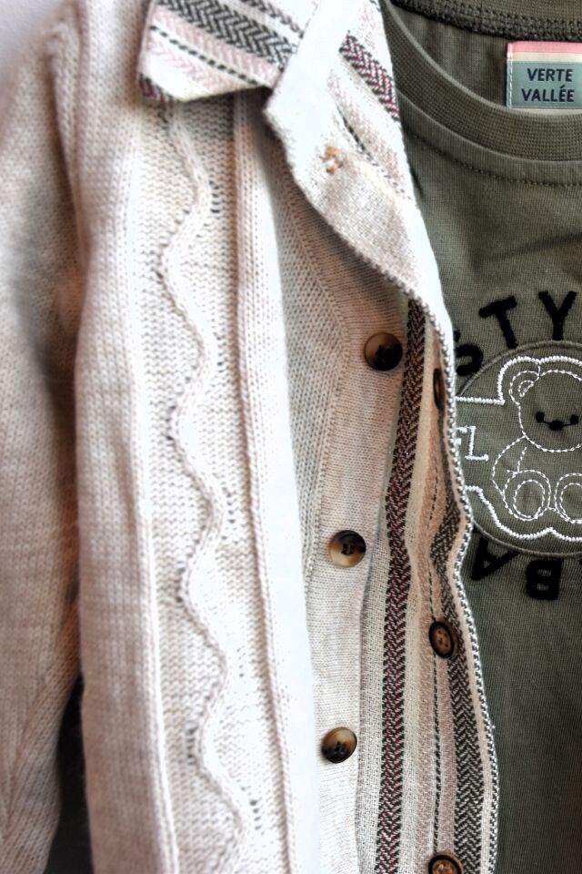 EKRU HIRKA VE GÖMLEK DETAYLI ERKEK BEBEK TAKIM