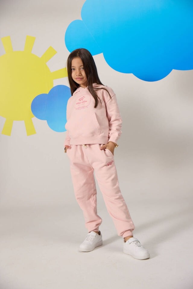 TOZ PEMBE KIZ ÇOCUK PANTOLON