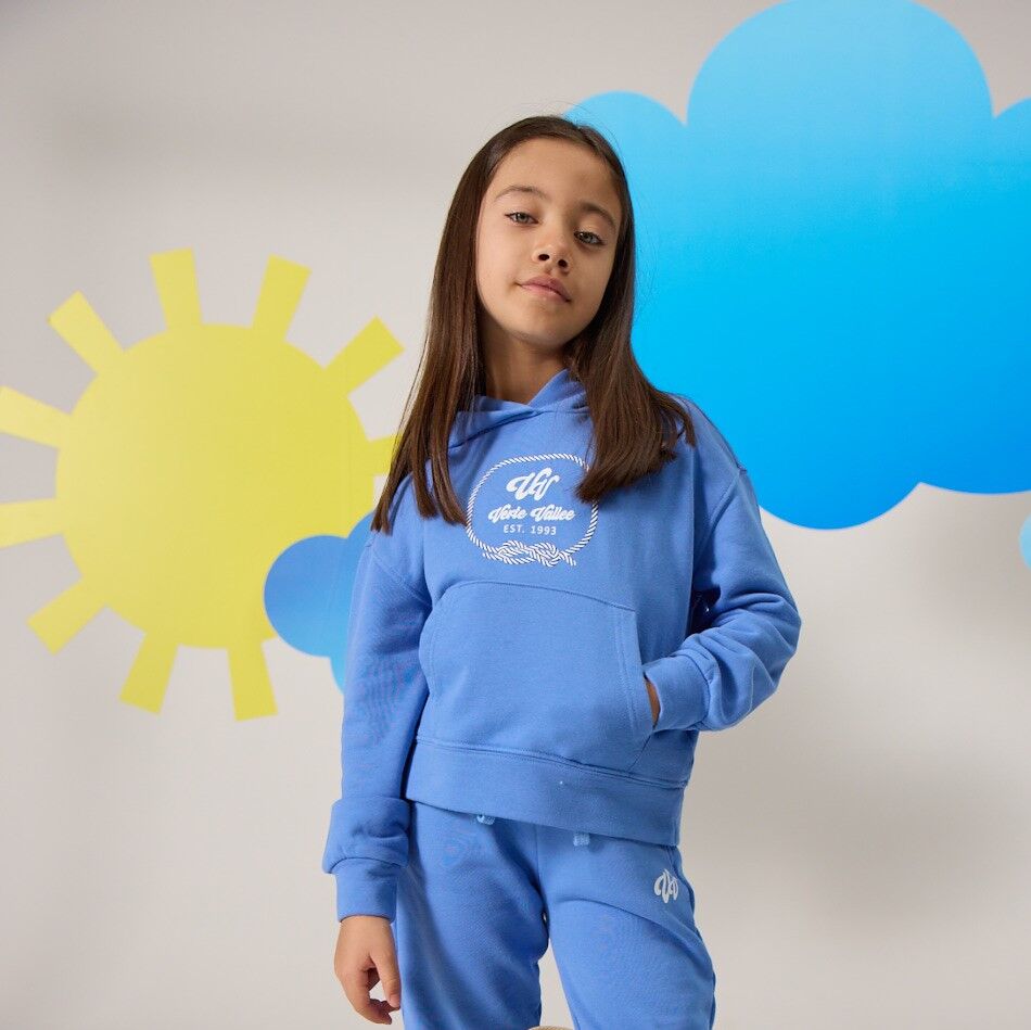 MAVİ GEMİCİ DÜĞÜMÜ BASKILI KIZ ÇOCUK SWEATSHIRT