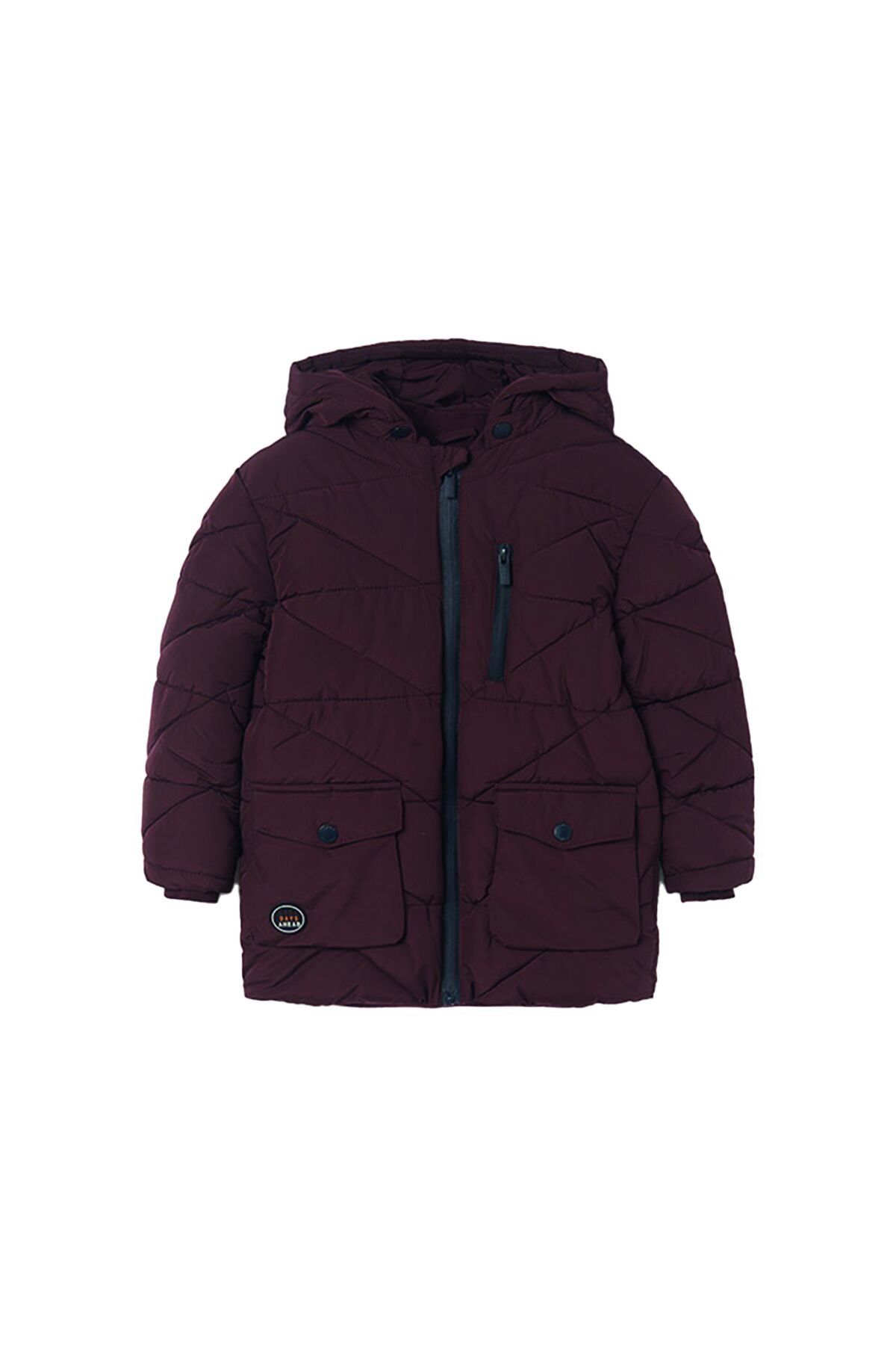 MÜRDÜM RENGİ UZUN ERKEK ÇOCUK MONT