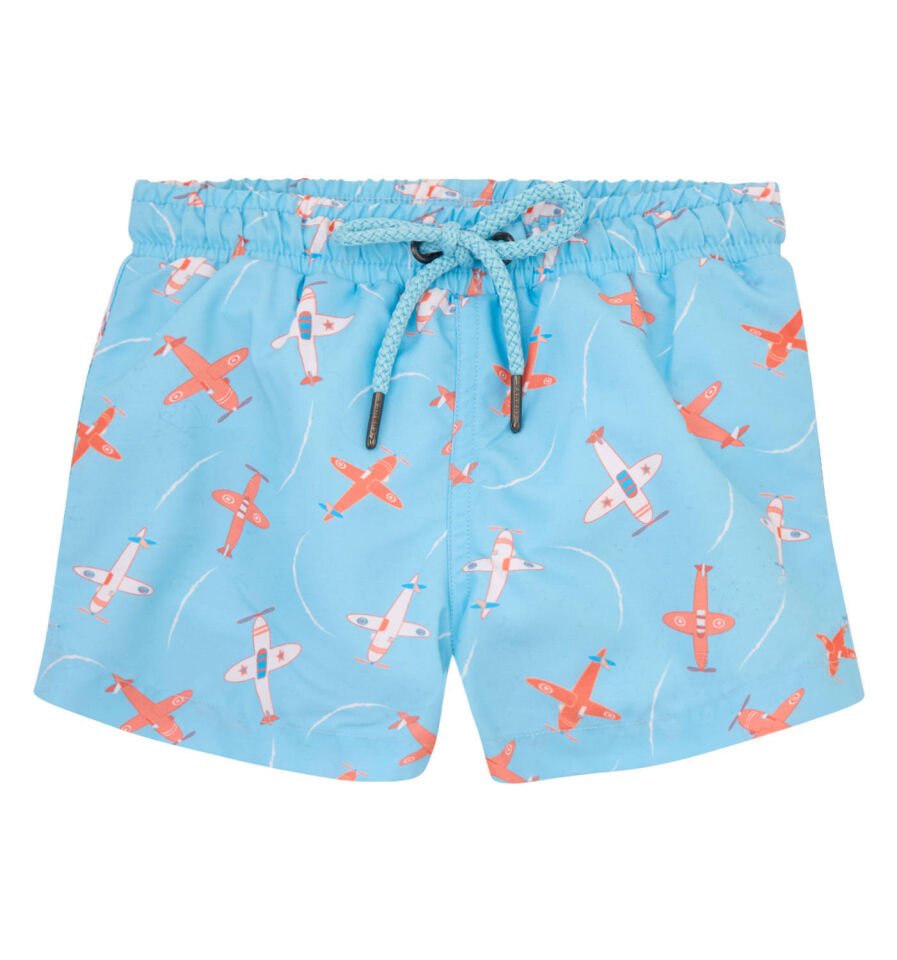 UÇAK DESENLİ ERKEK BEBEK DENİZ ŞORTU