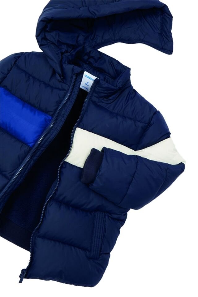 LACİVERT BLOK TASARIMLI ERKEK ÇOCUK ŞİŞME MONT